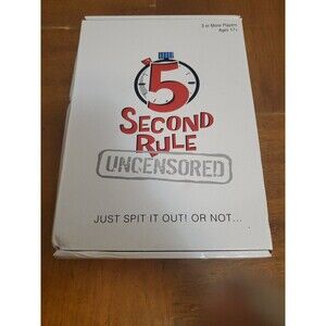 5 Second Rule Uncensored Game Adult Game Party Game Card Game